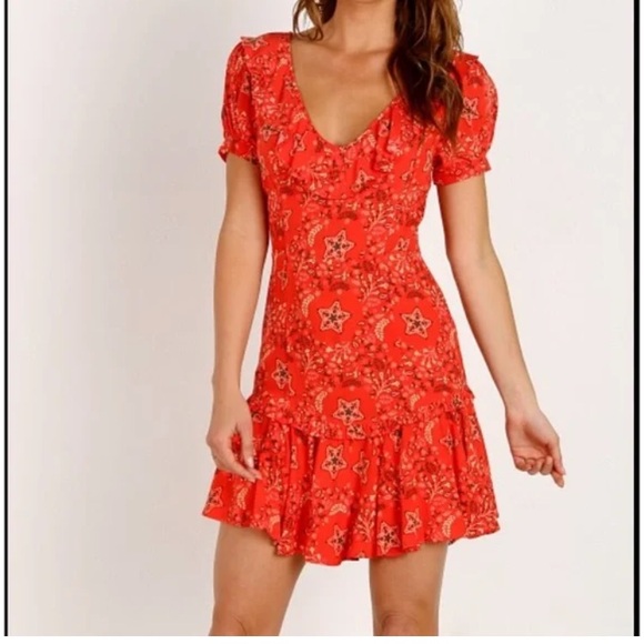 Floral Red Dress - Picture 2 of 10